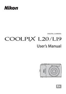 Nikon Coolpix L19 manual. Camera Instructions.